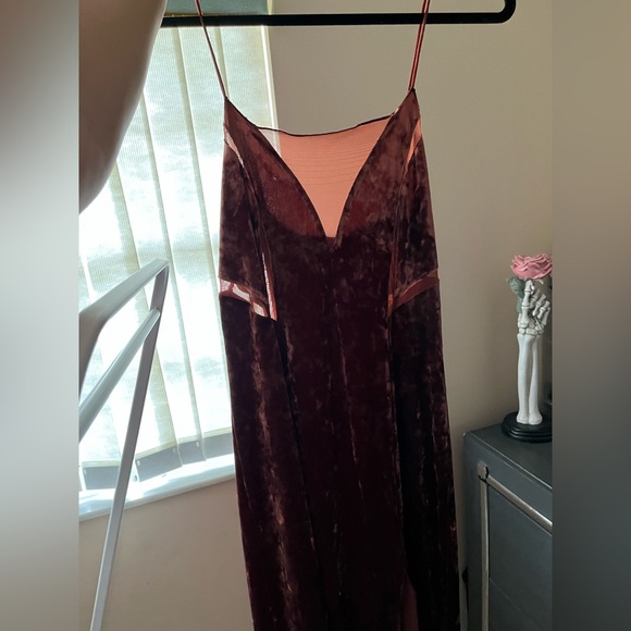 Free people long velvet slit dress - Picture 5 of 8